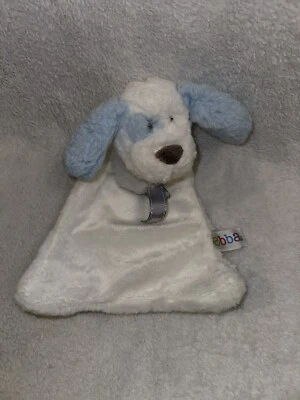 Ebba Blue And White Puppy Dog Plush Lovey Pacifier Holder Flattie Baby Toy - Image 1 of 3