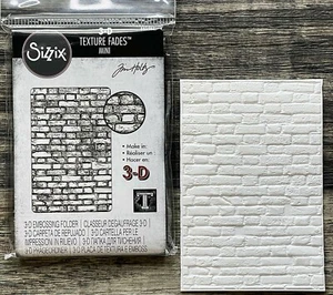 Sizzix Mini Brickwork 3D Embossing folder #665462 Retail $10.99 Tim Holtz - Picture 1 of 4