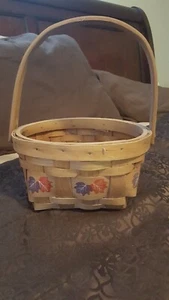 Splint Wood Decorative Fall Basket with handle - Picture 1 of 3
