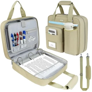 Zipper Binder 3 Ring with Shoulder Strap, 700 Sheets Capacity 3 Inch Binder w... - Picture 1 of 6