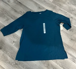 Duluth Trading Women's Plus Lightweight Longtail T 3/4 Sleeve Tunic Size 2X - Picture 1 of 3