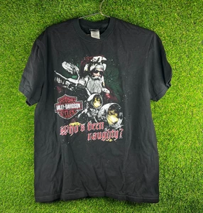 Harley Davidson Santa Christmas Whose Been Naughty Shirt Herren L - Bild 1 von 7