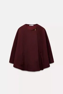 ZARA BUTTON CAPE - Picture 1 of 4
