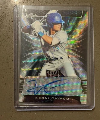 2019 Leaf Metal Draft Keoni Cavaco #BA-KC (AU, RC) Serial # 1 of 7 Wave Parallel - Image 1 of 2