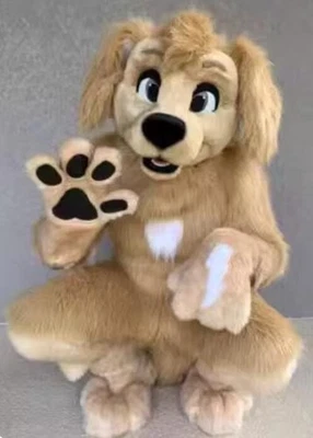 Disfraz de mascota de zorro husky de piel larga traje de Halloween disfraces Foto 1 de 4