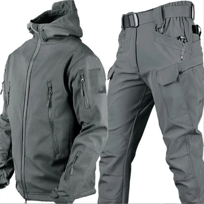 Mens Combat Waterproof And Windproof PARKA Coat Tactical Insulated Jacket Pant - Image 1 of 4