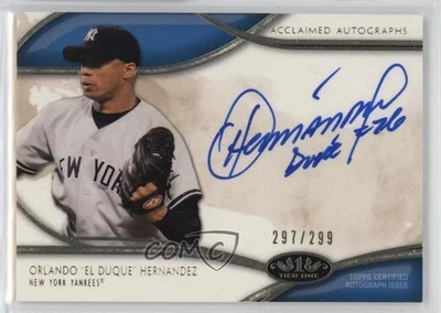 2014 Topps Tier One Acclaimed /299 Orlando Hernandez El Duque #AA-OHE Auto - Image 1 of 2