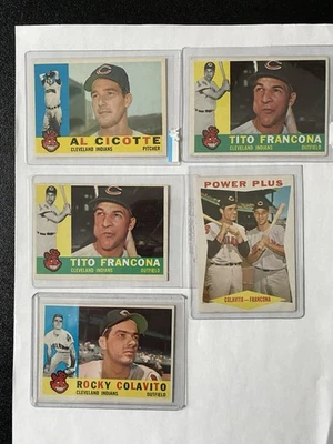 1960 Topps Indians Lot of 12 Rocky Colavito See Pics For Players Numbers Cond  - Image 1 of 4