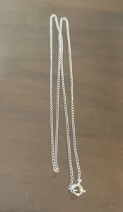 Vintage dünne Sterling Silber 15" Zoll Kette Halskette 925 Federring Verschluss - Bild 1 von 3