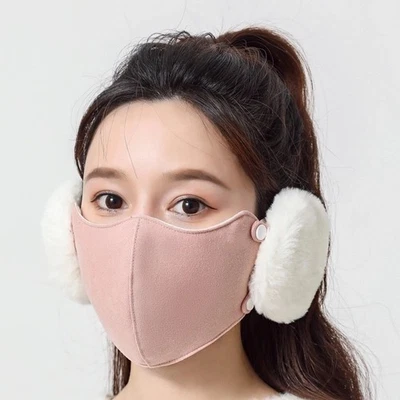 Fleece Lined Warm Face Mask Winter Cycling Mask  Ear Protection - Image 1 of 4