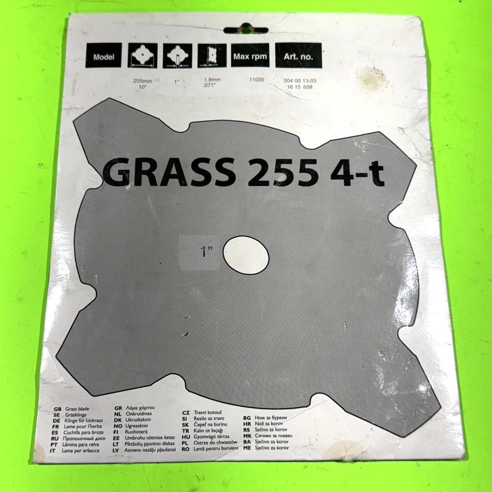 Nuevo Husqvarna 5040013-03 hierba 255-4 hoja 4T 10 pulgadas 255 mm OEM 1 pulgada de diámetro Foto 1 de 4