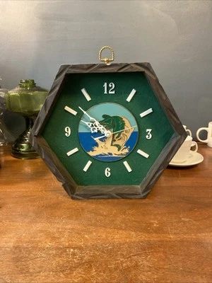 Bass Fishing Wall Clock, 12” X 10.25 Silent Non-Ticking Quartz Mechanism Works - Image 1 of 4