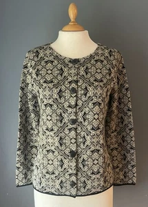 Alpaca Sweater Grey White And Black Size Medium NWT - Picture 1 of 2