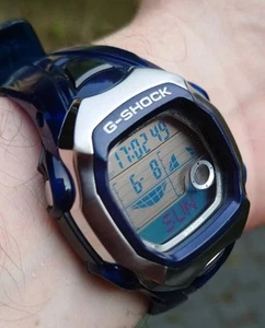2002 Casio G-Shock G-lide GL-150-2 Mod 2463 Blue Tide Moon Graph Fase - Picture 1 of 10