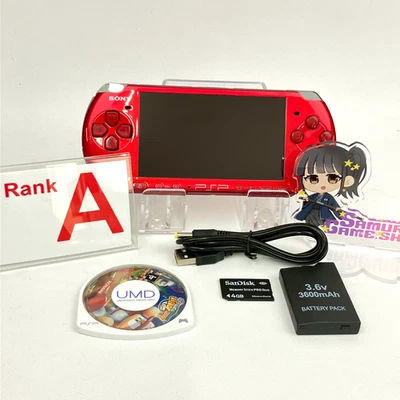 Sony PSP-3000 Radiant Red Console A Rank & New Battery USB Cable Set 610 - Image 1 of 4