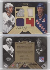 2008 UD Black Dual Player Jerseys Gold /25 Luc Robitaille Brendan Shanahan HOF