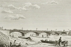 DURAU (19.Jhd) nach CHAZAL (19.Jhd), Brücke Pont du Jardin du Roi, Sst. - Picture 1 of 8