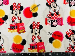 Tina Scrap 9"x21" Disney Minnie Mouse Valentine Heart Birthday Cotton Fabric - Picture 1 of 1