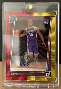 Davion Mitchell 2022 Donruss Tmall Asia Red Gold Holo Laser Rated Rookie Auto +2 - Picture 1 of 5