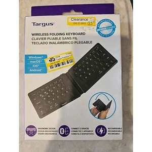 Targus Wireless Folding Keyboard Antimicrobial Connects 3 Devices Rechargeable - Picture 1 of 2