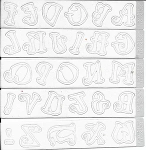 Dayco Metall Stanzformen Alphabet DC1SSCS 5 Zuckerkappen 1" Vintage - Bild 1 von 8