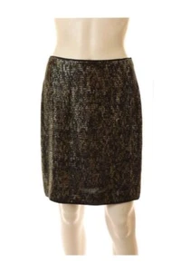 BCBG women’s metallic black sequin silk skirt Sz XS - Picture 1 of 2