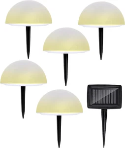 GRUNDIG Led-Solar-Glühbirnen – Mit Erdungsstecker – Halbkugel – 5 Stück – Solarp - Bild 1 von 7