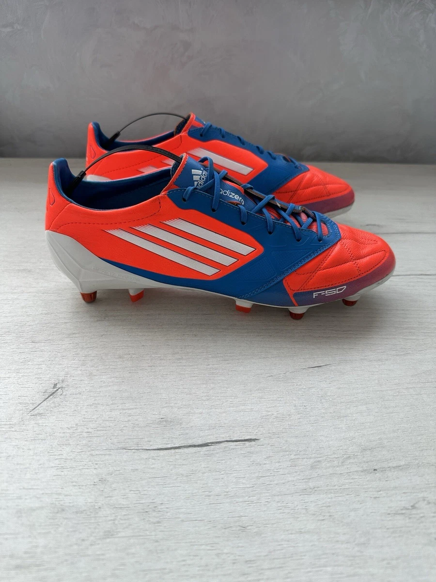 シューズ adidas adizero F50 SG 7.5 UK Adidas F50 Adizero SG Blue Leather Football Soccer Cleats US8 UK7