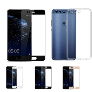 3D Cover Glasfolie Huawei P10 Plus Hartglas Display Schutzglas Folie + TPU Hülle - Picture 1 of 17