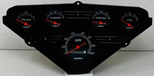 1955 1956 1957 1958 1959 Chevy Truck 5 Gauge Dash Panel Cluster Set - Picture 1 of 8