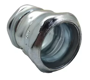 TK114A THOMAS AND BETTS 1.25 INCH COMPRESSION COUPLING ZINC PLATED STEEL - Picture 1 of 6