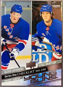 2020-21 UD Young Guns Series 1 Checklist 250 Alexis Lafreniere & Vitali Kravtsov - Bild 1 von 2