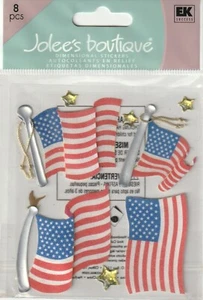Jolee's Boutique 3D Stickers AMERICAN FLAG Patriotic Theme 81506 Fast FREE Ship! - Picture 1 of 1