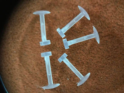 16G BIOFLEX BIOPLAST LABRET RETAINER EAR LIP TRAGUS HELIX MONROE 1/4" OR 5/16" - Image 1 of 4