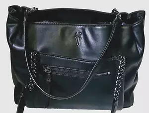 BOLSO DE MANO/BOLSO DE HOMBRO SIMPLE VERA WANG NEGRO ROCKBRIDGE PU - EXCELENTE ESTADO - Imagen 1 de 10