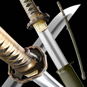 Japanese Military Sword 98 Style Army Samurai Katana Carbon Steel Battle Saber - Picture 1 of 12