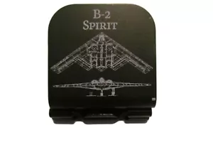 B-2 Spirit Stealth Bomber Clip Cappello Alluminio Incisa Laser Testata - Foto 1 di 9