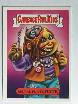 Garbage Pail Kids Sticker Revenge Of Oh The Horror-Ible 4b Metal Plate Nate - Image 1 of 2