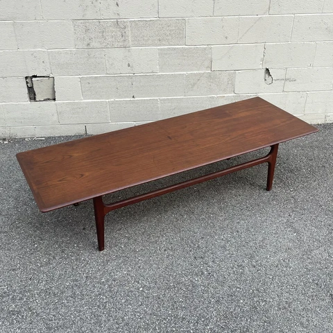 Vintage Danish Modern Made in Denmark Trioh Coffee Table LARGE Mid Century 68" Cover
