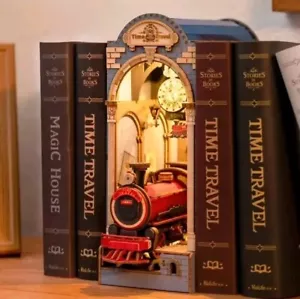 Rolife Time Travel 3D Creative Wooden Book Ends DIY New Sealed TGB04 Lighted 14+ - Picture 1 of 7
