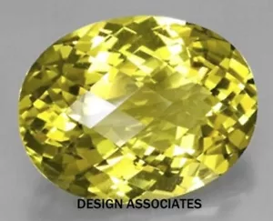 TABLERO DE AJEDREZ DE CUARZO LIMÓN 20 x 12 MM CORTE OVALADO TODO NATURAL AAA - Imagen 1 de 1
