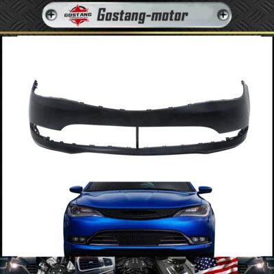 Front Bumper Cover WITHOUT Park Assist Sensor Holes For 2015-2017 Chrysler 200 Foto 1 de 4