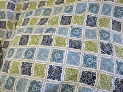 Edredón The Company Store Queen Southwest Circles azul verde blanco Foto 1 de 3