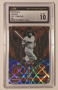 Babe Ruth 2022 Panini Donruss Unleashed Blue Parallel 137/249