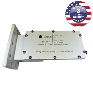 New Norsat 5500IF C-Band PLL LNB 4.5 - 4.8 GHz ±50 kHz Stability F Type 75 Ohm - Picture 1 of 4
