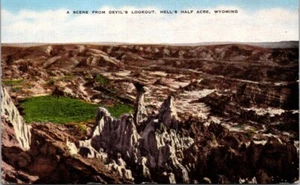 Postkarte Teufelsausguck Hell's Half Acre Wyoming - Bild 1 von 2