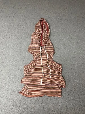 Camiseta sin mangas Free People We The Free a rayas con capucha talla XS espalda de corredor festival y2k Foto 1 de 4