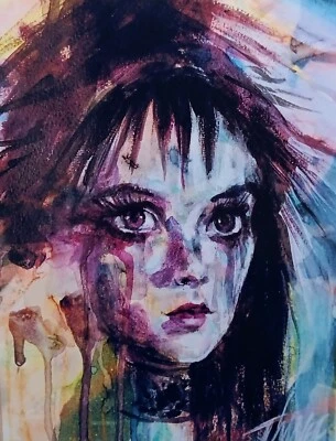 Beetlejuice Lydia Print Painting Giclee  Thayer Limited Ed Hand Signed by Artist - Image 1 of 3