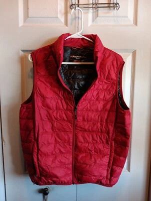 Hawke Co. Mens Packable Down Puffer Vest Chili Pepper Red Small - Image 1 of 4