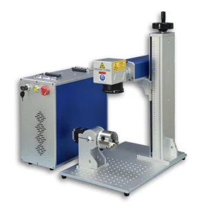 50 W JPT Faser Laser Markierung Graveur Maschine mit D80 Drehachse und 175 mm Objektiv - Bild 1 von 5